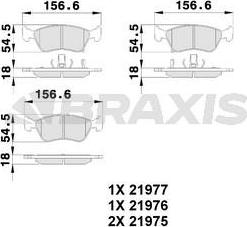 Braxis AB0230 - Kit de plaquettes de frein, frein à disque cwaw.fr