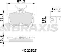 Braxis AB0231 - Kit de plaquettes de frein, frein à disque cwaw.fr