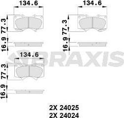 Braxis AB0226 - Kit de plaquettes de frein, frein à disque cwaw.fr