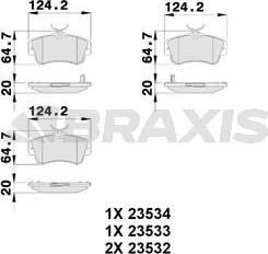 Braxis AB0220 - Kit de plaquettes de frein, frein à disque cwaw.fr