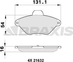 Braxis AB0271 - Kit de plaquettes de frein, frein à disque cwaw.fr