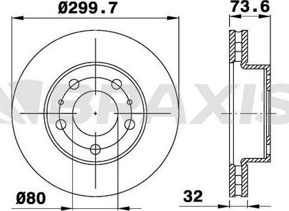 Braxis AD0985 - Disque de frein cwaw.fr