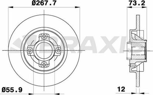 Braxis AD0056 - Disque de frein cwaw.fr