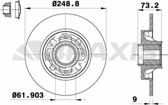 Braxis AD0134 - Disque de frein cwaw.fr