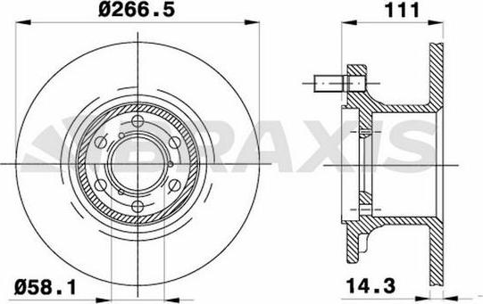 Braxis AD1033 - Disque de frein cwaw.fr