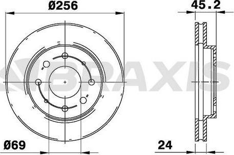 Braxis AE0458 - Disque de frein cwaw.fr