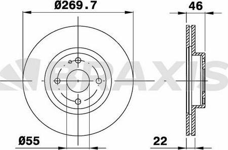 Braxis AE0461 - Disque de frein cwaw.fr