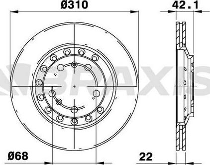 Braxis AE0591 - Disque de frein cwaw.fr