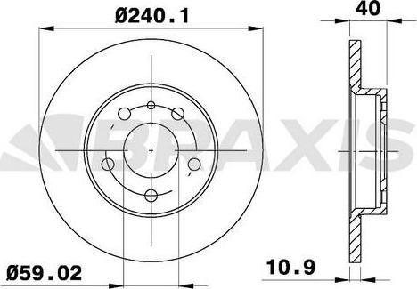 Braxis AE0597 - Disque de frein cwaw.fr