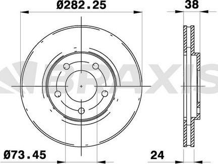 Braxis AE0540 - Disque de frein cwaw.fr