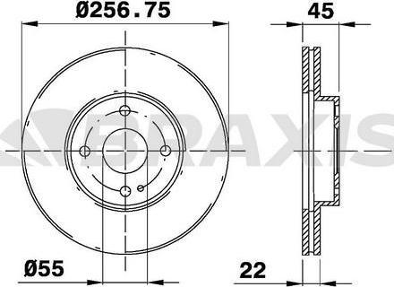 Braxis AE0551 - Disque de frein cwaw.fr