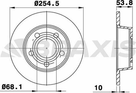 Braxis AE0564 - Disque de frein cwaw.fr