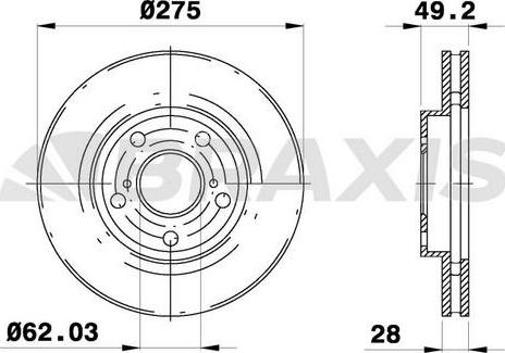 Braxis AE0507 - Disque de frein cwaw.fr