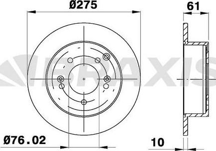 Braxis AE0584 - Disque de frein cwaw.fr