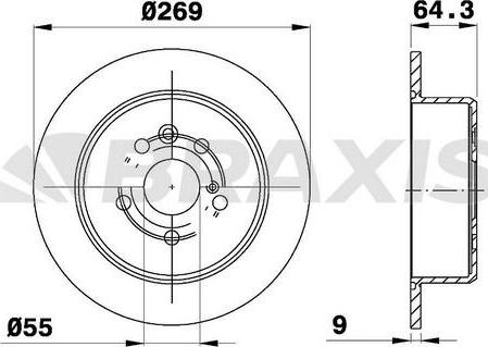 Braxis AE0650 - Disque de frein cwaw.fr