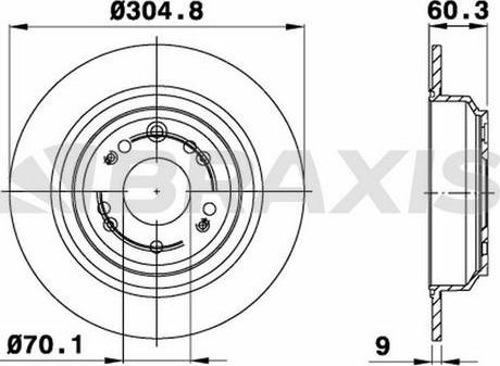 Braxis AE0630 - Disque de frein cwaw.fr