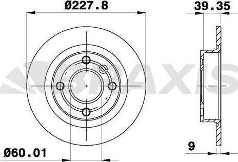 Braxis AE0633 - Disque de frein cwaw.fr