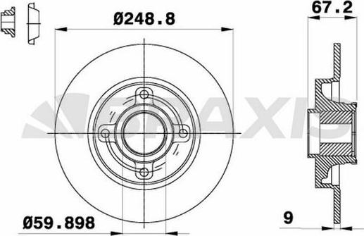 Braxis AE0098 - Disque de frein cwaw.fr