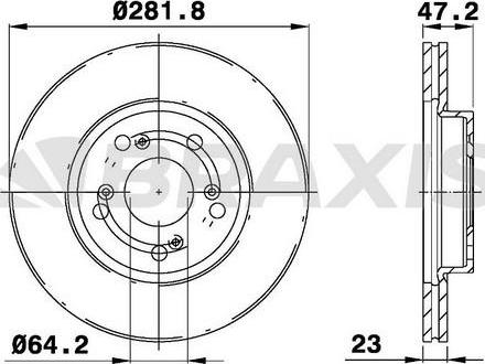 Braxis AE0148 - Disque de frein cwaw.fr