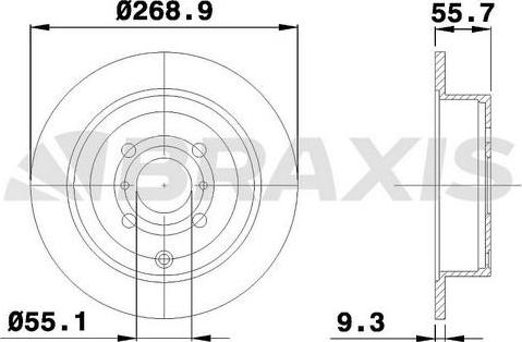 Braxis AE0163 - Disque de frein cwaw.fr