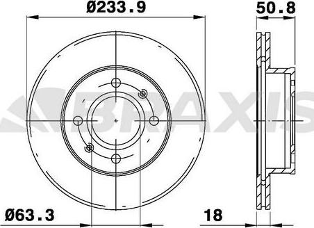 Braxis AE0125 - Disque de frein cwaw.fr