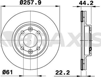 Braxis AE0351 - Disque de frein cwaw.fr