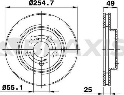 Braxis AE0360 - Disque de frein cwaw.fr