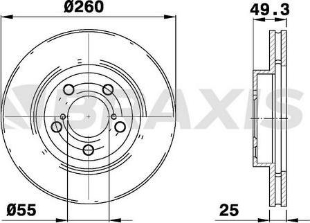 Braxis AE0331 - Disque de frein cwaw.fr