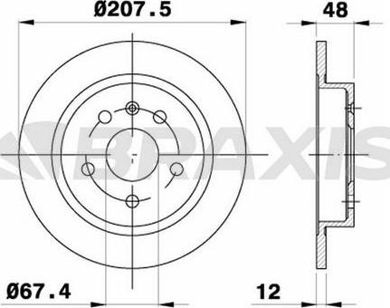 Braxis AE0370 - Disque de frein cwaw.fr