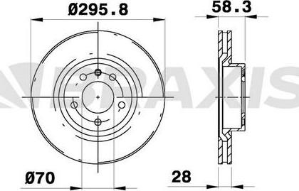 Braxis AE0259 - Disque de frein cwaw.fr