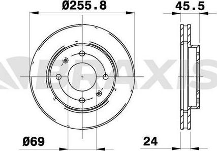 Braxis AE0265 - Disque de frein cwaw.fr