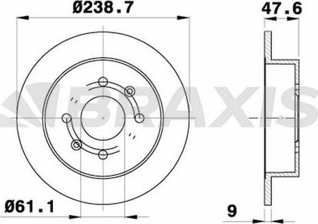 Braxis AE0280 - Disque de frein cwaw.fr