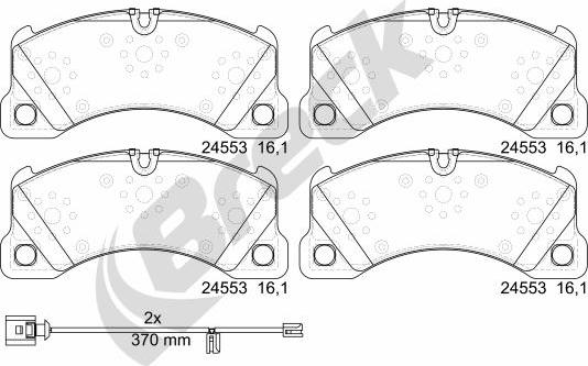 Breck 24553 00 553 00 - Kit de plaquettes de frein, frein à disque cwaw.fr