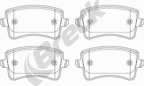 Breck 24606 00 704 00 - Kit de plaquettes de frein, frein à disque cwaw.fr