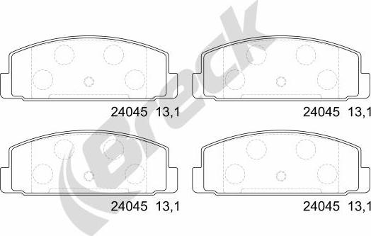 Breck 24045 00 704 00 - Kit de plaquettes de frein, frein à disque cwaw.fr