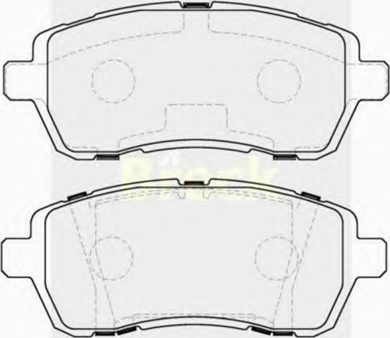 Breck 24283 00 702 00 - Kit de plaquettes de frein, frein à disque cwaw.fr