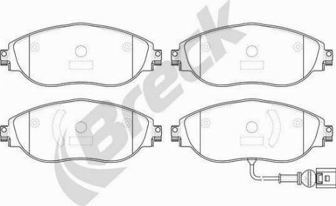 Breck 24738 00 701 00 - Kit de plaquettes de frein, frein à disque cwaw.fr