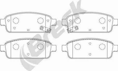 Breck 25096 00 704 10 - Kit de plaquettes de frein, frein à disque cwaw.fr