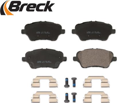 Breck 25134 00 701 00 - Kit de plaquettes de frein, frein à disque cwaw.fr