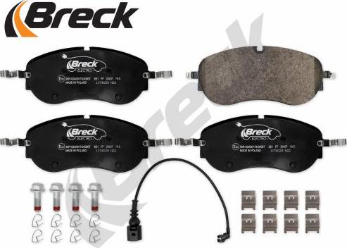 Breck 26407 00 651 00 - Kit de plaquettes de frein, frein à disque cwaw.fr