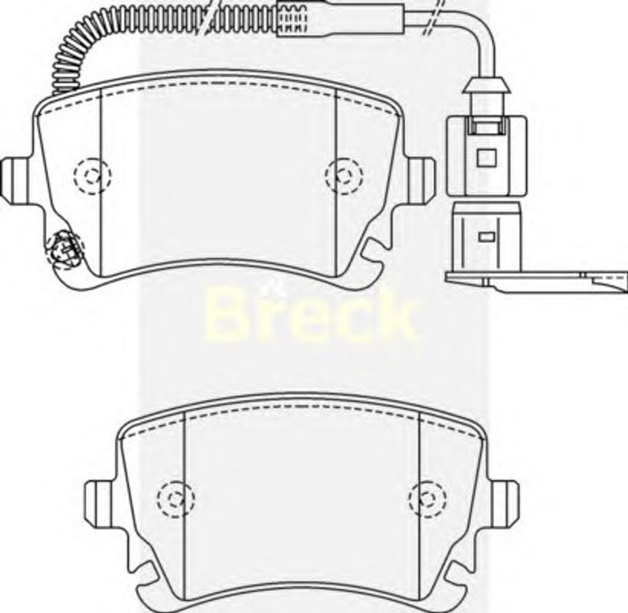 Breck 20145 00 W - Kit de plaquettes de frein, frein à disque cwaw.fr