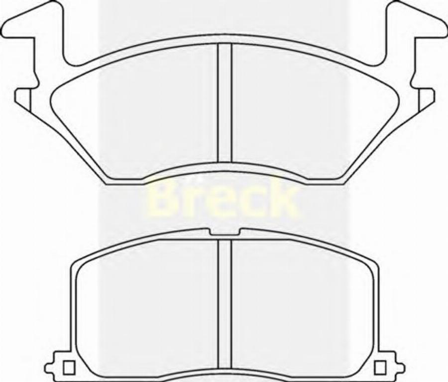 Breck 21948 00 C - Kit de plaquettes de frein, frein à disque cwaw.fr