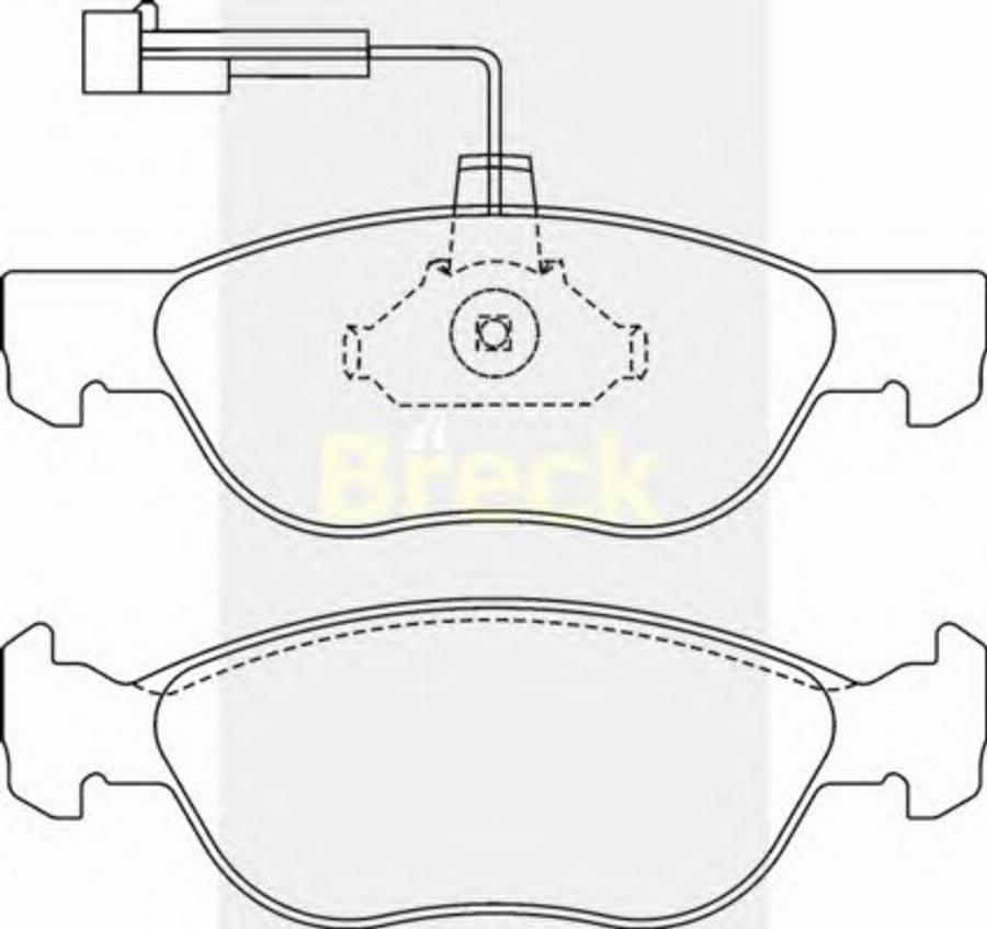 Breck 21927 00 W2 - Kit de plaquettes de frein, frein à disque cwaw.fr