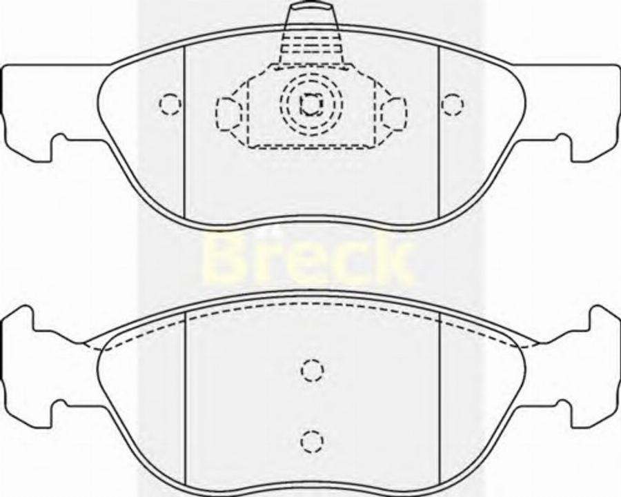 Breck 21927 00 - Kit de plaquettes de frein, frein à disque cwaw.fr