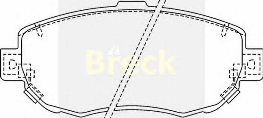 Breck 21490 00 C - Kit de plaquettes de frein, frein à disque cwaw.fr