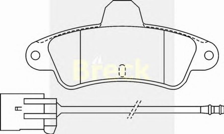 Breck 21586 00 W - Kit de plaquettes de frein, frein à disque cwaw.fr