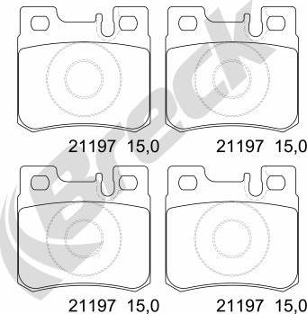 Breck 21197 00 704 20 - Kit de plaquettes de frein, frein à disque cwaw.fr