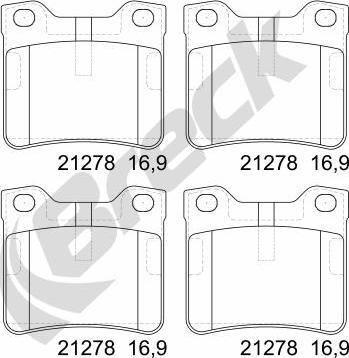 Breck 21278 10 701 00 - Kit de plaquettes de frein, frein à disque cwaw.fr