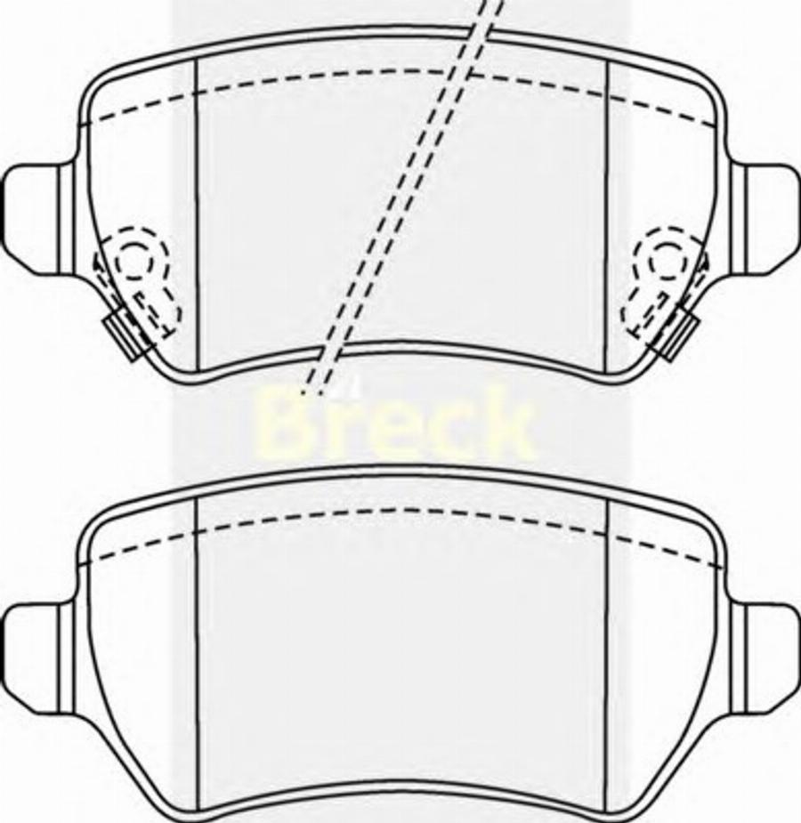 Breck 23416 00 C - Kit de plaquettes de frein, frein à disque cwaw.fr