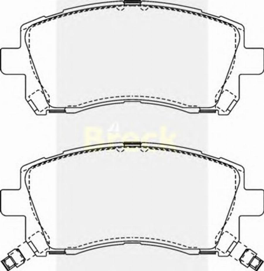 Breck 2355800C - Kit de plaquettes de frein, frein à disque cwaw.fr